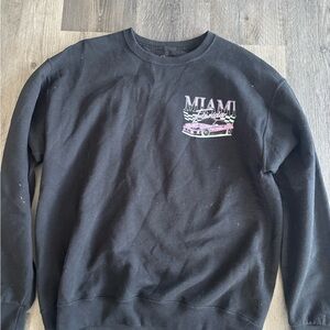 Black Miami Graphic Men's Sweater